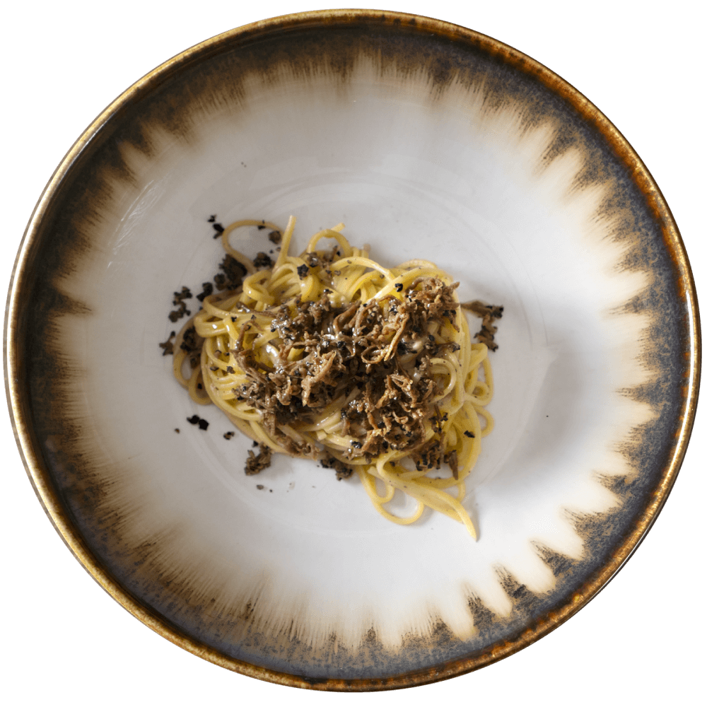 Tagliolino di pasta all’uovo al tartufo nero